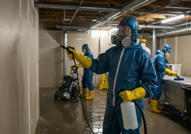 Basement Sanitization and Antimicrobial Treatment process in Oak View, CA