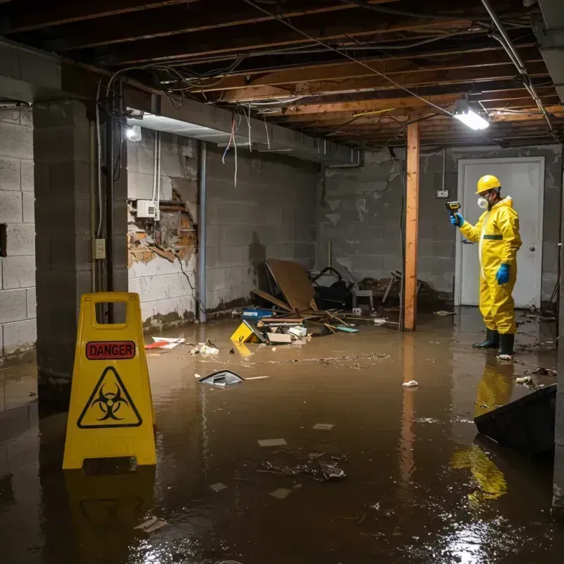 Flooded Basement Electrical Hazard in Oak View, CA Property